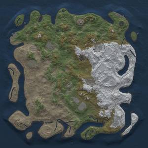 Thumbnail Rust Map: Procedural Map, Size: 4500, Seed: 965769887, 20 Monuments