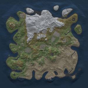 Thumbnail Rust Map: Procedural Map, Size: 3700, Seed: 2106793134, 19 Monuments