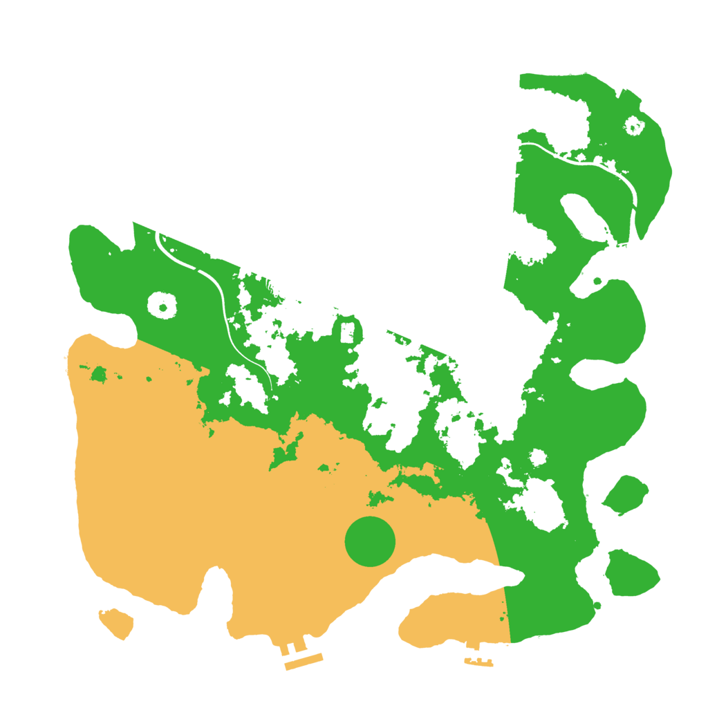 Biome Rust Map: Procedural Map, Size: 3700, Seed: 42866666