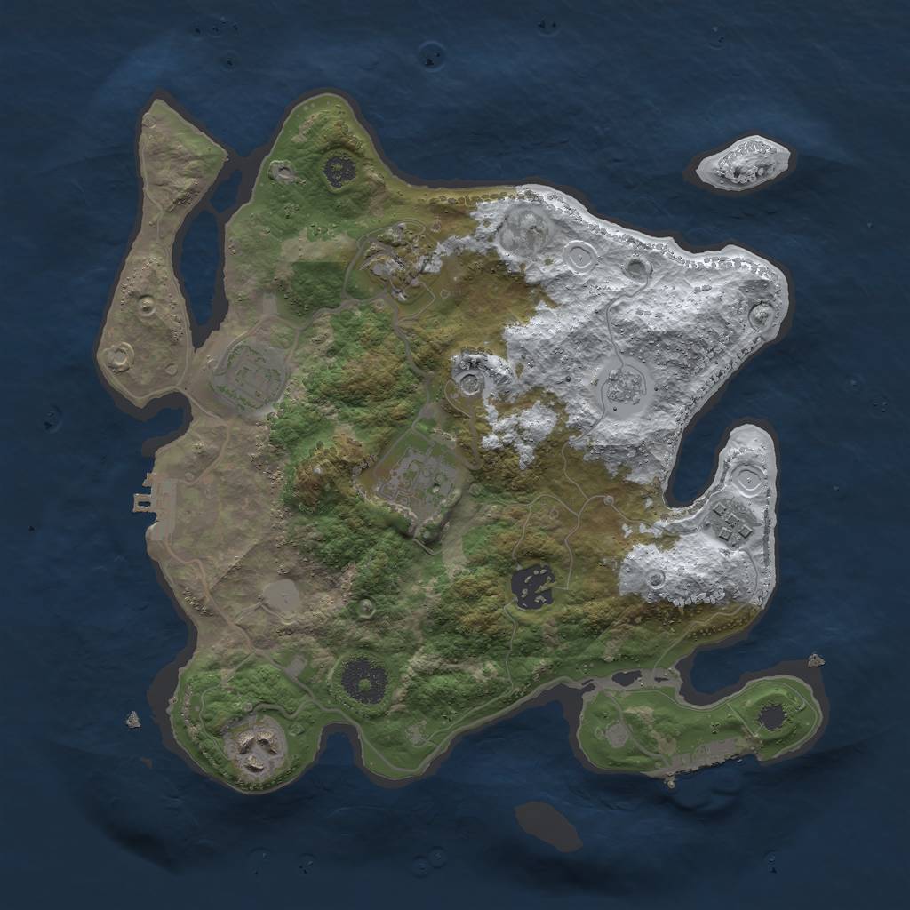 Rust Map: Procedural Map, Size: 3000, Seed: 1457011737, 15 Monuments