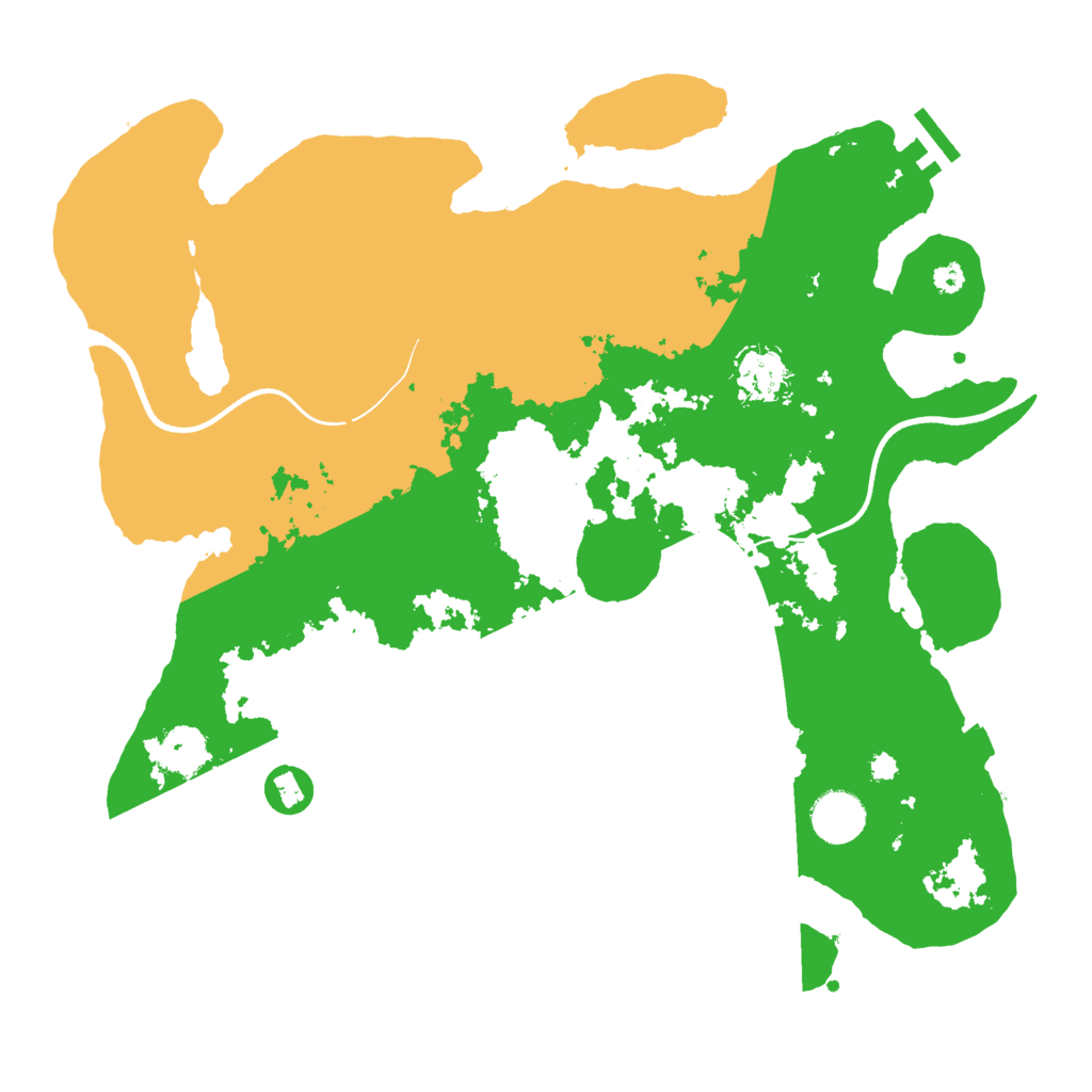 Biome Rust Map: Procedural Map, Size: 3600, Seed: 519475106