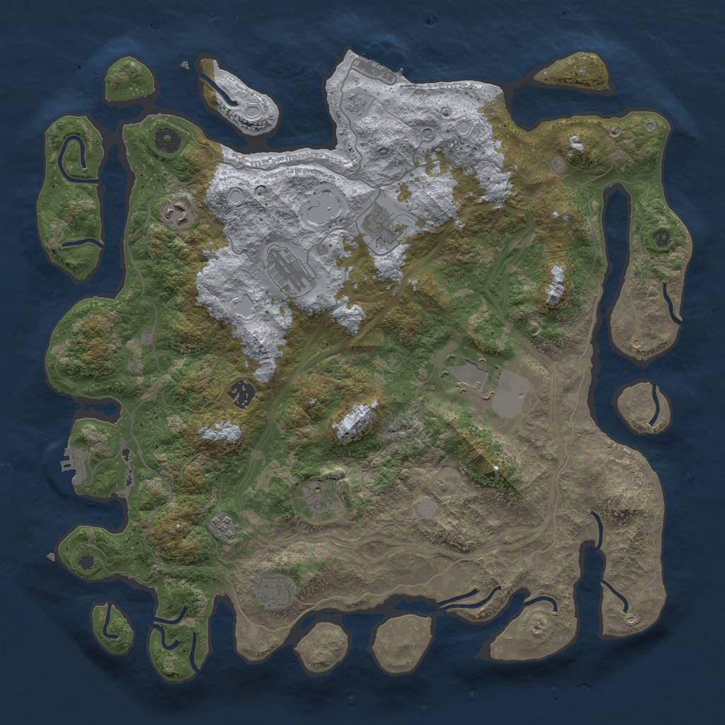 Rust Map: Procedural Map, Size: 4250, Seed: 29272, 17 Monuments
