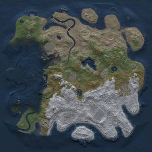 Thumbnail Rust Map: Procedural Map, Size: 4000, Seed: 1704600012, 15 Monuments