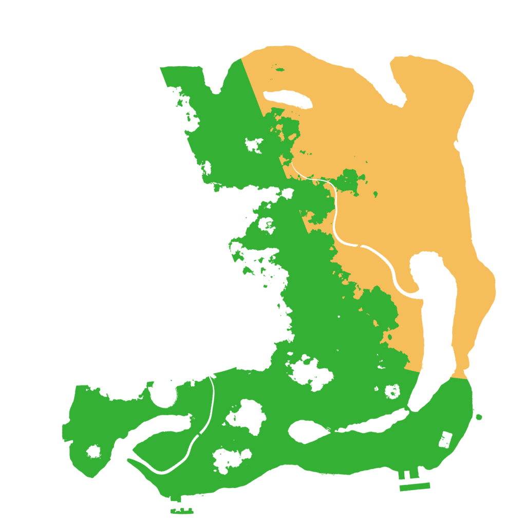Biome Rust Map: Procedural Map, Size: 3500, Seed: 66666666