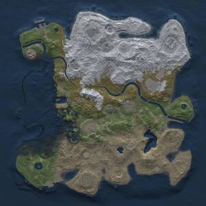 Thumbnail Rust Map: Procedural Map, Size: 4000, Seed: 1218281498, 17 Monuments