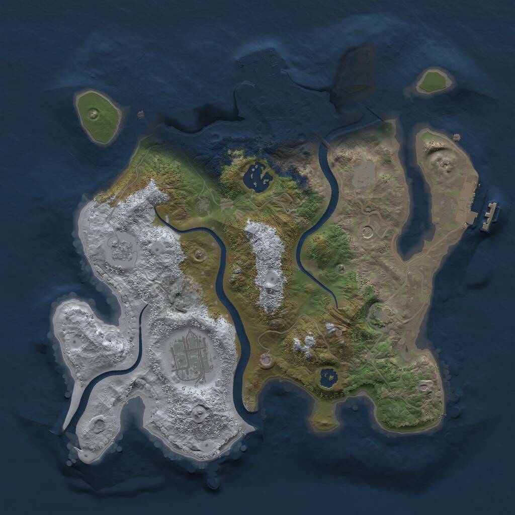 Rust Map: Procedural Map, Size: 2750, Seed: 496642262, 8 Monuments