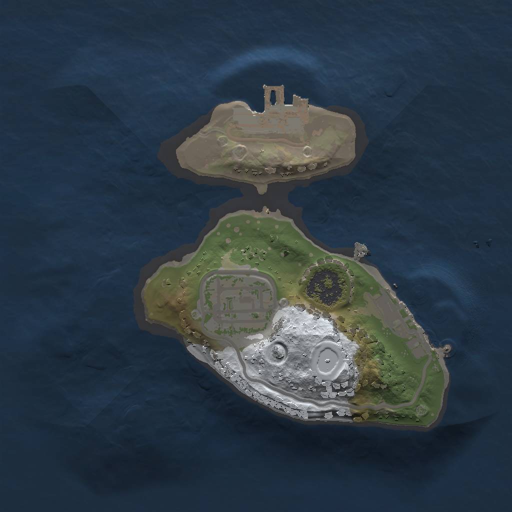 Rust Map: Procedural Map, Size: 1500, Seed: 4321, 7 Monuments