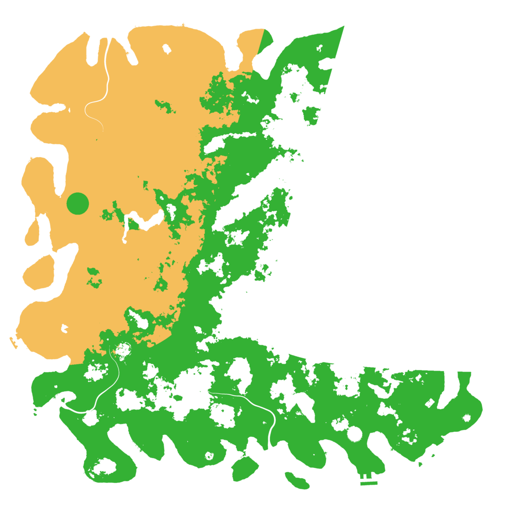 Biome Rust Map: Procedural Map, Size: 6000, Seed: 9245