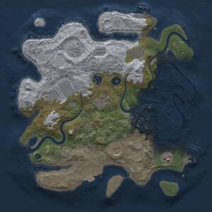 Thumbnail Rust Map: Procedural Map, Size: 3500, Seed: 523, 14 Monuments