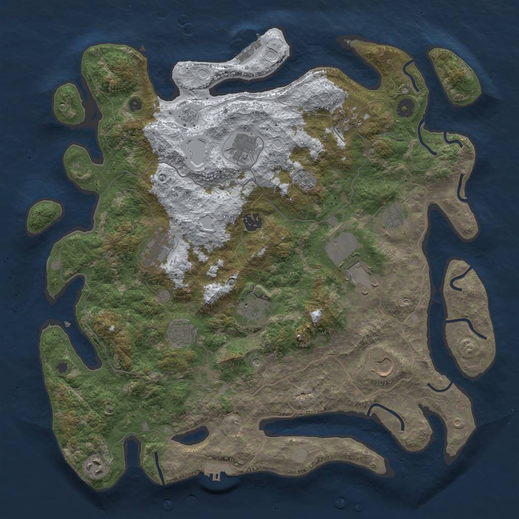 Rust Map: Procedural Map, Size: 4200, Seed: 9372, 20 Monuments