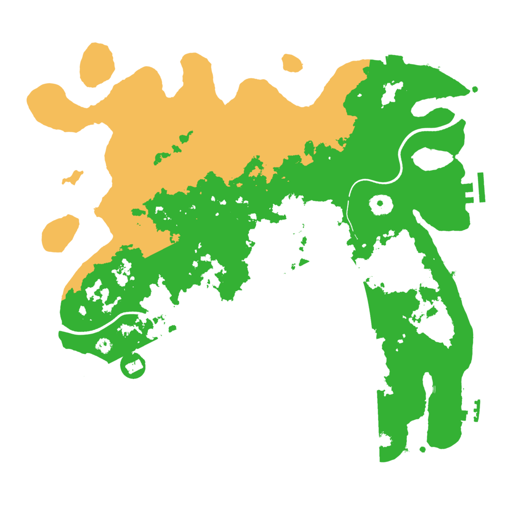 Biome Rust Map: Procedural Map, Size: 3500, Seed: 45345