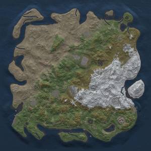 Thumbnail Rust Map: Procedural Map, Size: 4500, Seed: 894058042, 20 Monuments