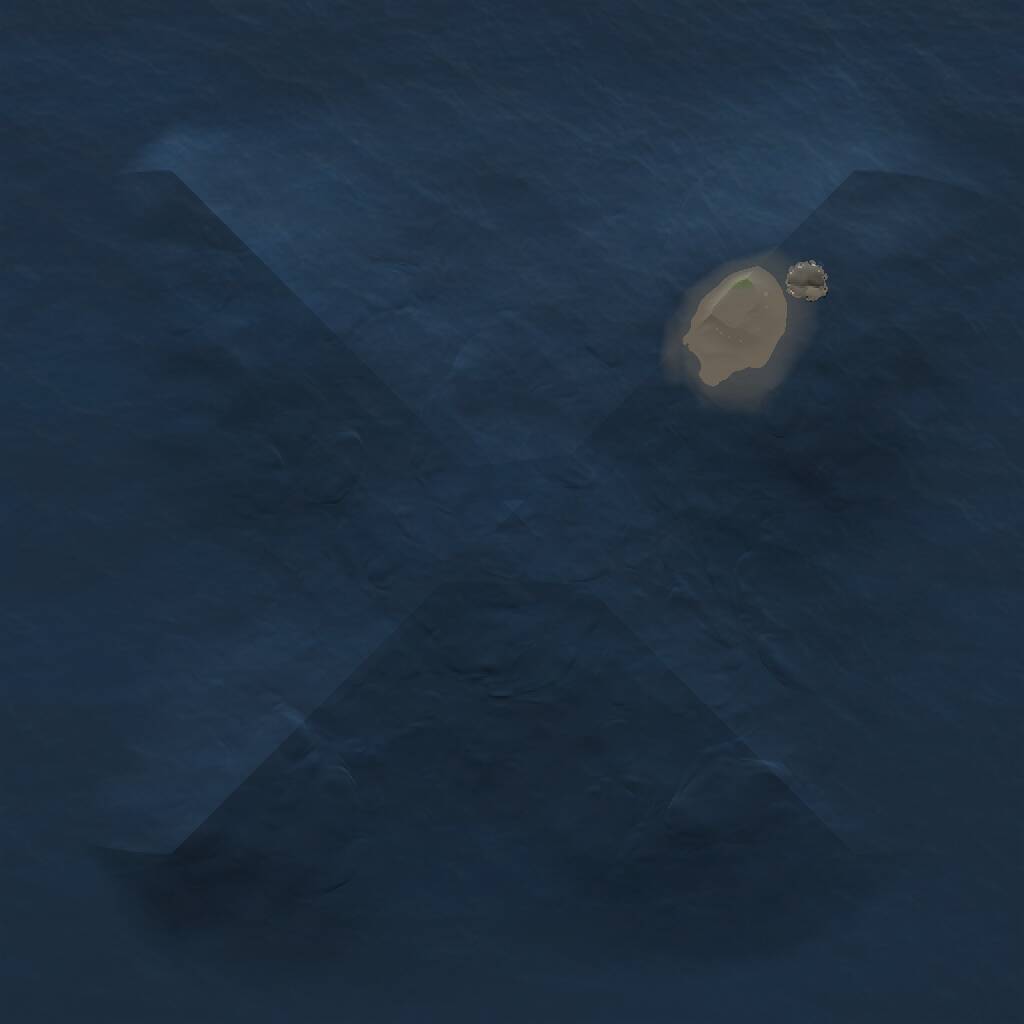 Rust Map: Procedural Map, Size: 1000, Seed: 33486, 1 Monuments