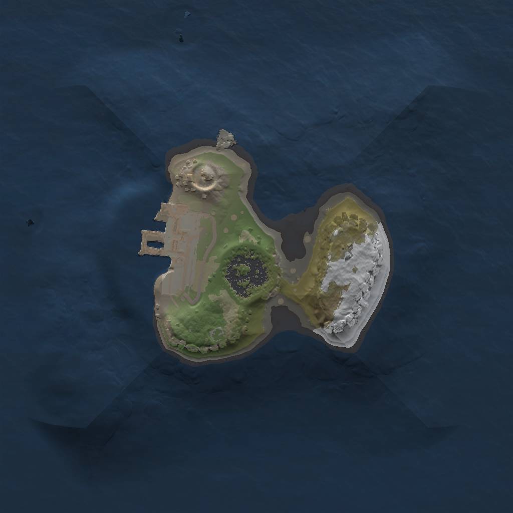 Rust Map: Procedural Map, Size: 1250, Seed: 2120596454, 5 Monuments