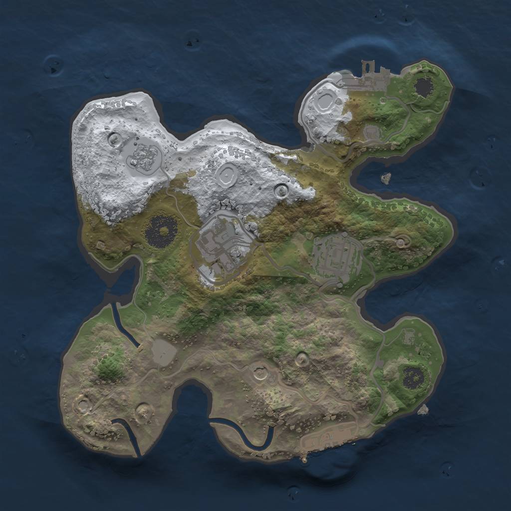 Rust Map: Procedural Map, Size: 2350, Seed: 87356, 11 Monuments