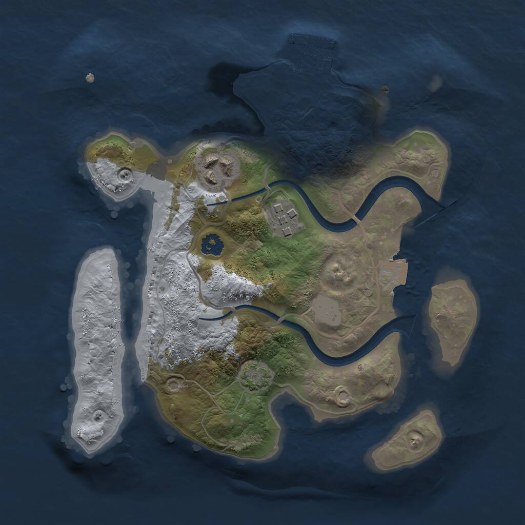 Rust Map: Procedural Map, Size: 2350, Seed: 23656, 5 Monuments