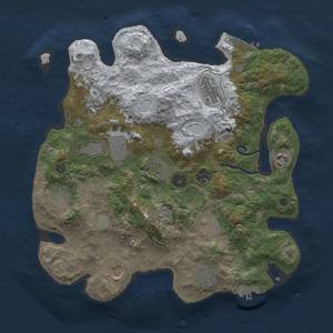 Thumbnail Rust Map: Procedural Map, Size: 3500, Seed: 1910996147, 20 Monuments