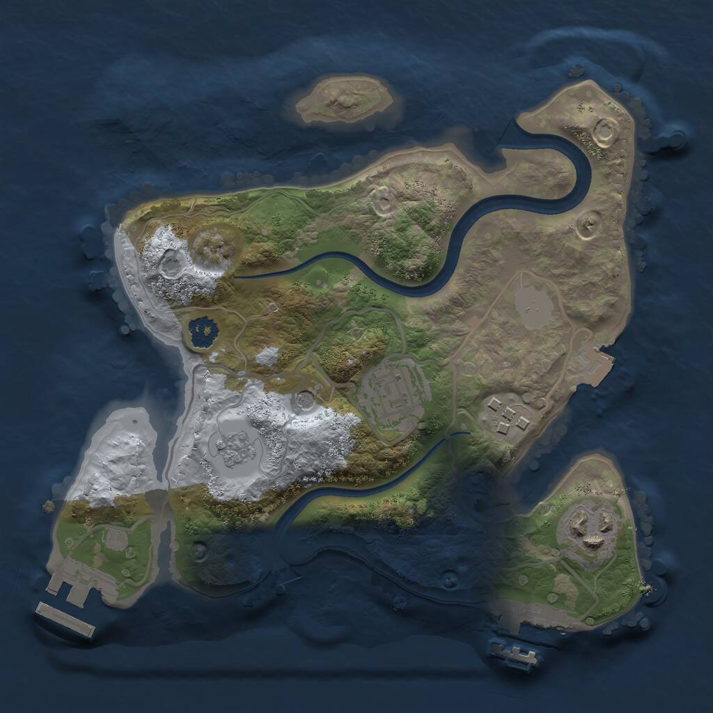 Rust Map: Procedural Map, Size: 2350, Seed: 39833, 8 Monuments