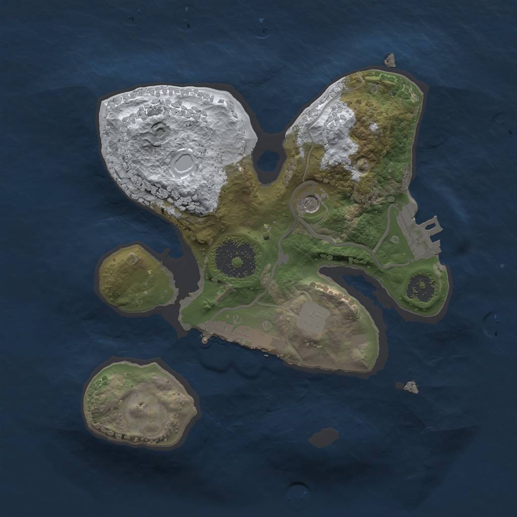 Rust Map: Procedural Map, Size: 1950, Seed: 20220715, 8 Monuments
