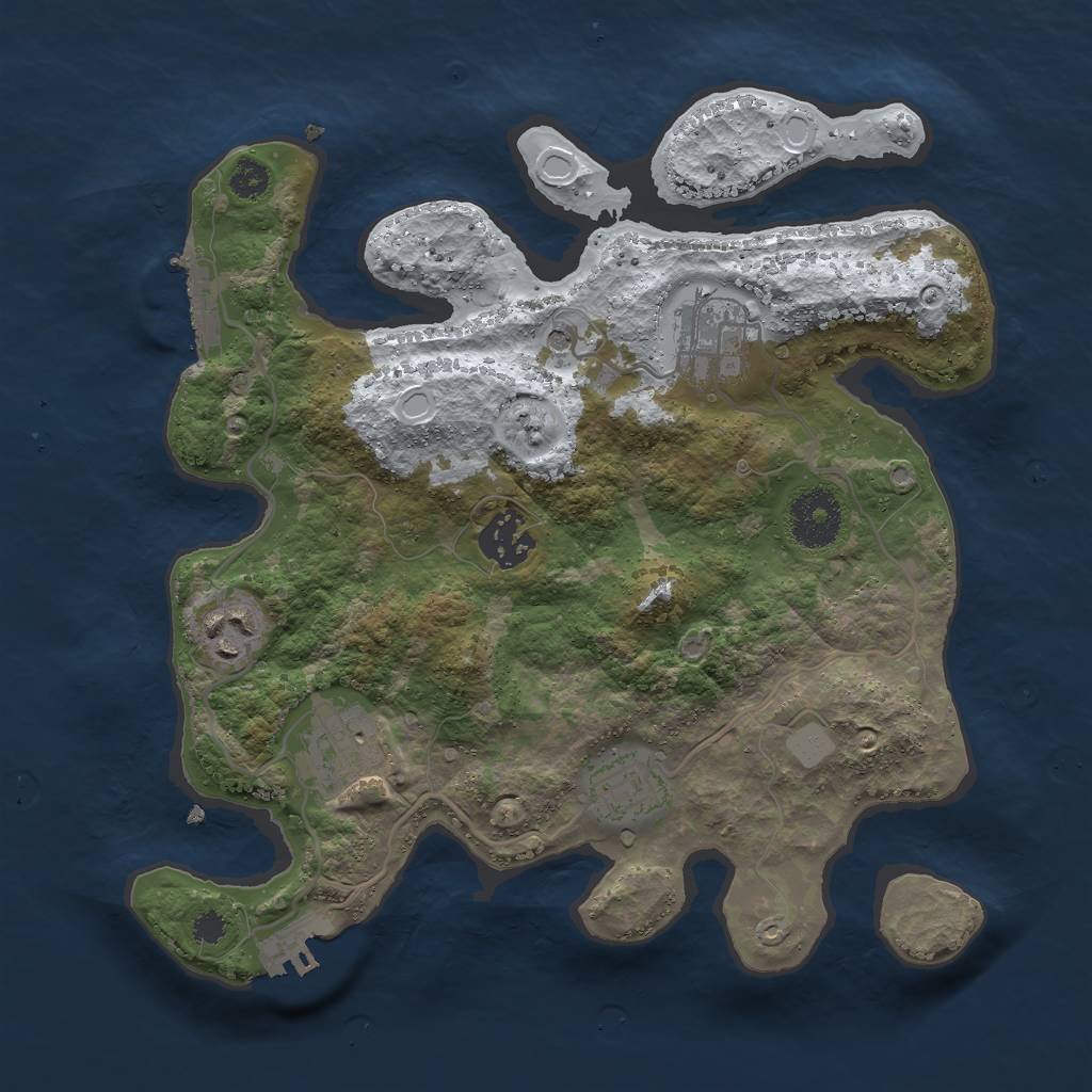 Rust Map: Procedural Map, Size: 2973, Seed: 3032, 13 Monuments