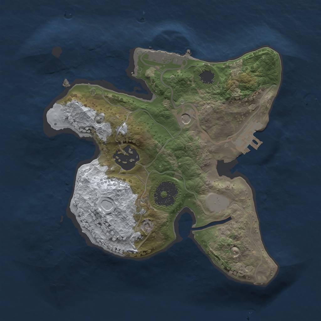 Rust Map: Procedural Map, Size: 2000, Seed: 6521, 9 Monuments