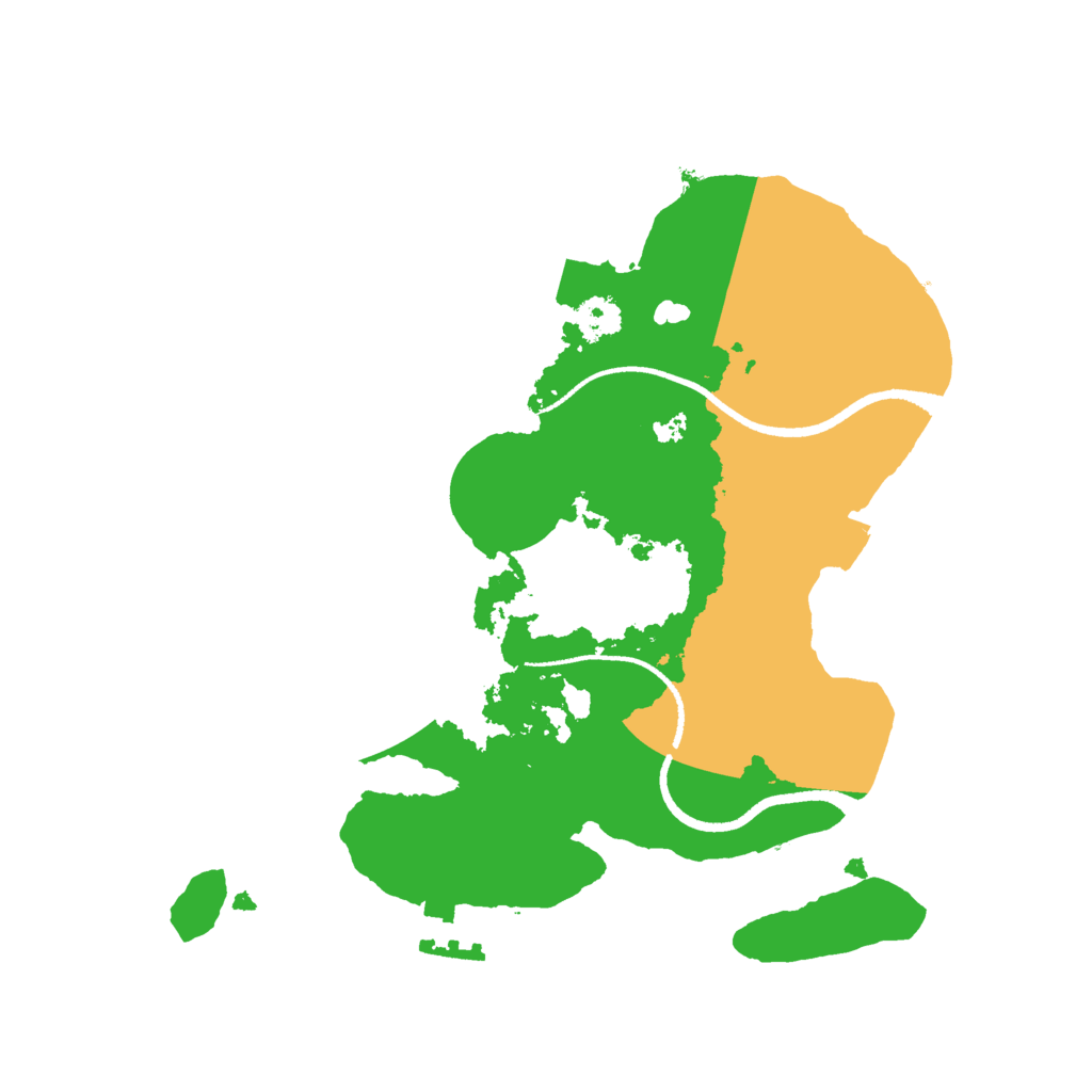 Biome Rust Map: Procedural Map, Size: 2500, Seed: 77777
