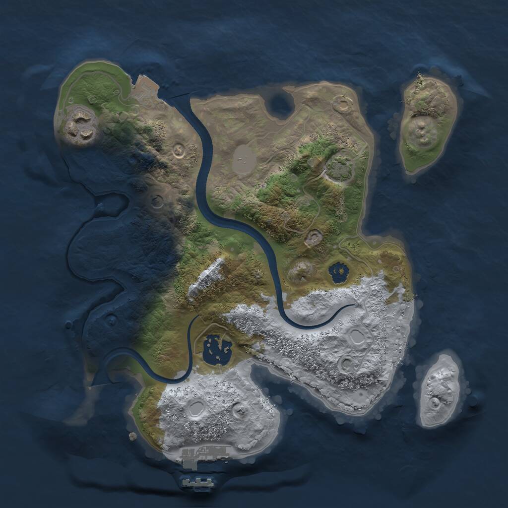 Rust Map: Procedural Map, Size: 2500, Seed: 26159, 6 Monuments
