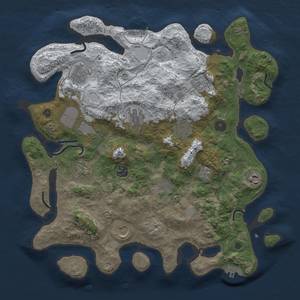 Thumbnail Rust Map: Procedural Map, Size: 3850, Seed: 1799950878, 20 Monuments