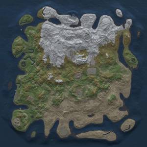 Thumbnail Rust Map: Procedural Map, Size: 4250, Seed: 1913618745, 17 Monuments