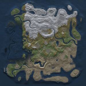 Thumbnail Rust Map: Procedural Map, Size: 4250, Seed: 1913618745, 16 Monuments