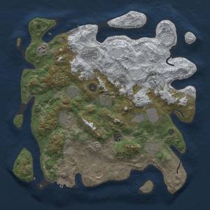 Thumbnail Rust Map: Procedural Map, Size: 3850, Seed: 1055484316, 19 Monuments