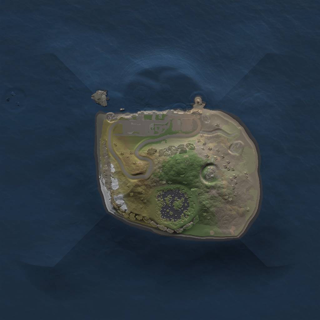 Rust Map: Procedural Map, Size: 1000, Seed: 2334456, 4 Monuments