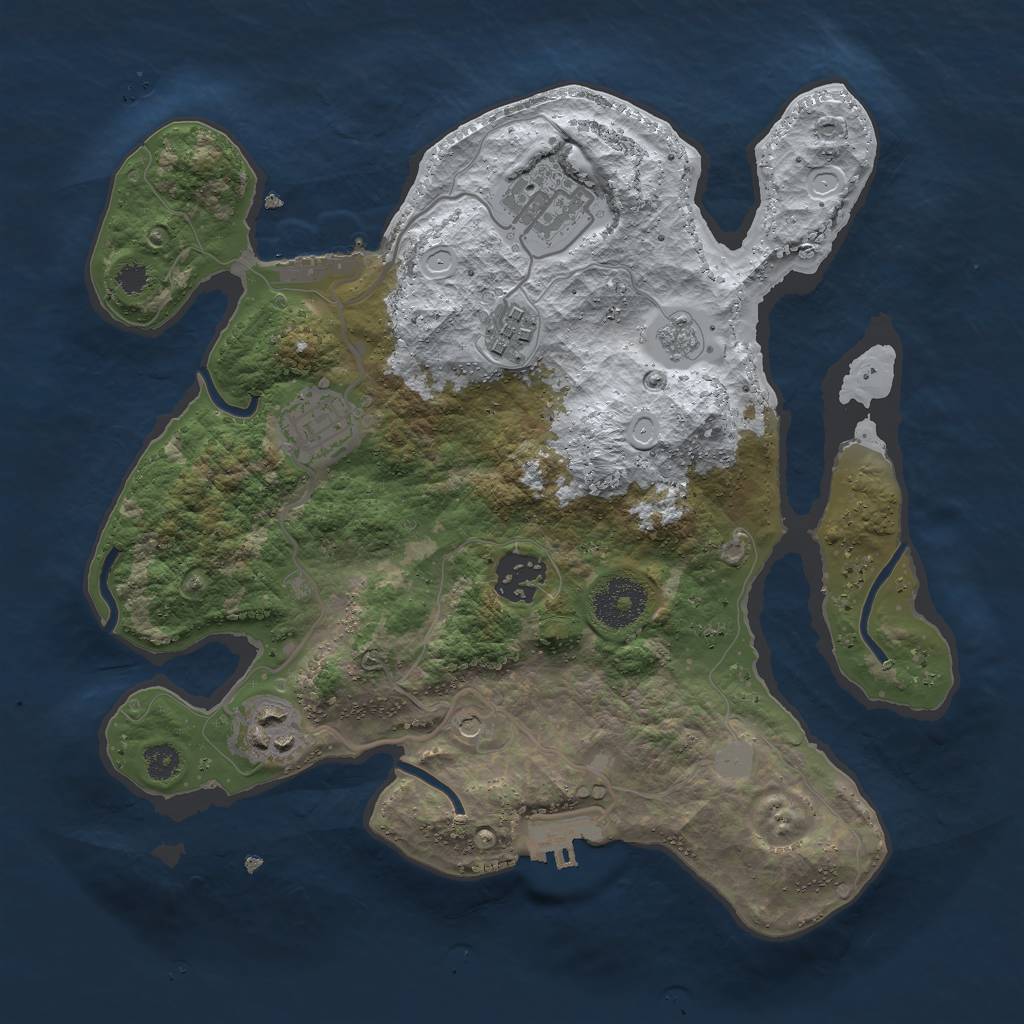 Rust Map: Procedural Map, Size: 3000, Seed: 13475, 14 Monuments