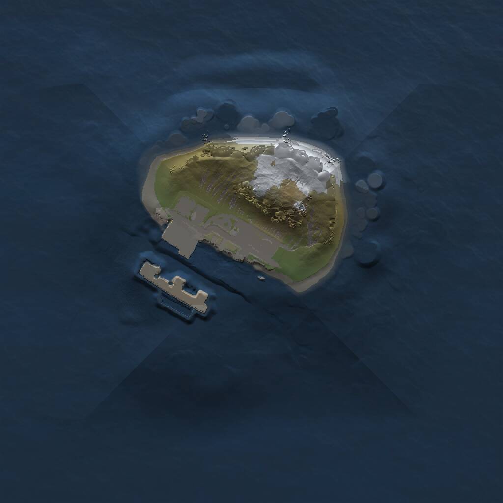 Rust Map: Procedural Map, Size: 1000, Seed: 17483647, 2 Monuments