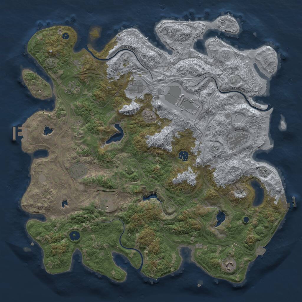 Rust Map: Procedural Map, Size: 4500, Seed: 682428392, 15 Monuments