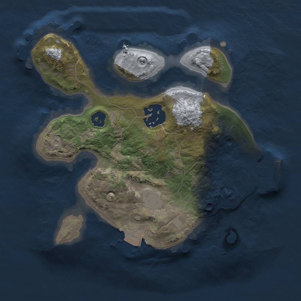 Rust Map: Procedural Map, Size: 2000, Seed: 998432061, 3 Monuments