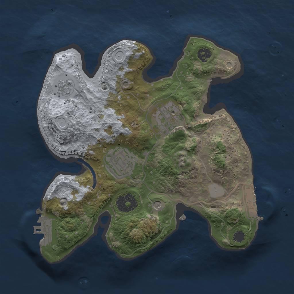 Rust Map: Procedural Map, Size: 2250, Seed: 51825712, 11 Monuments