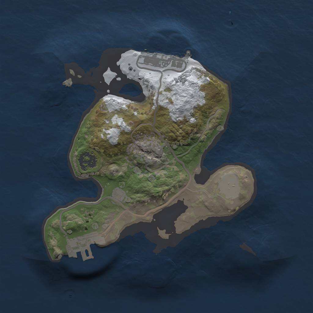 Rust Map: Procedural Map, Size: 1750, Seed: 923445, 7 Monuments