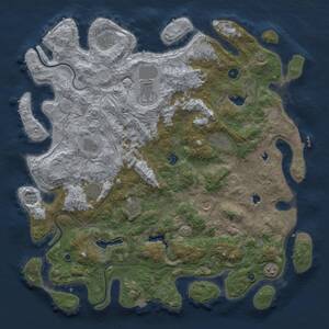 Thumbnail Rust Map: Procedural Map, Size: 4800, Seed: 2130288320, 16 Monuments