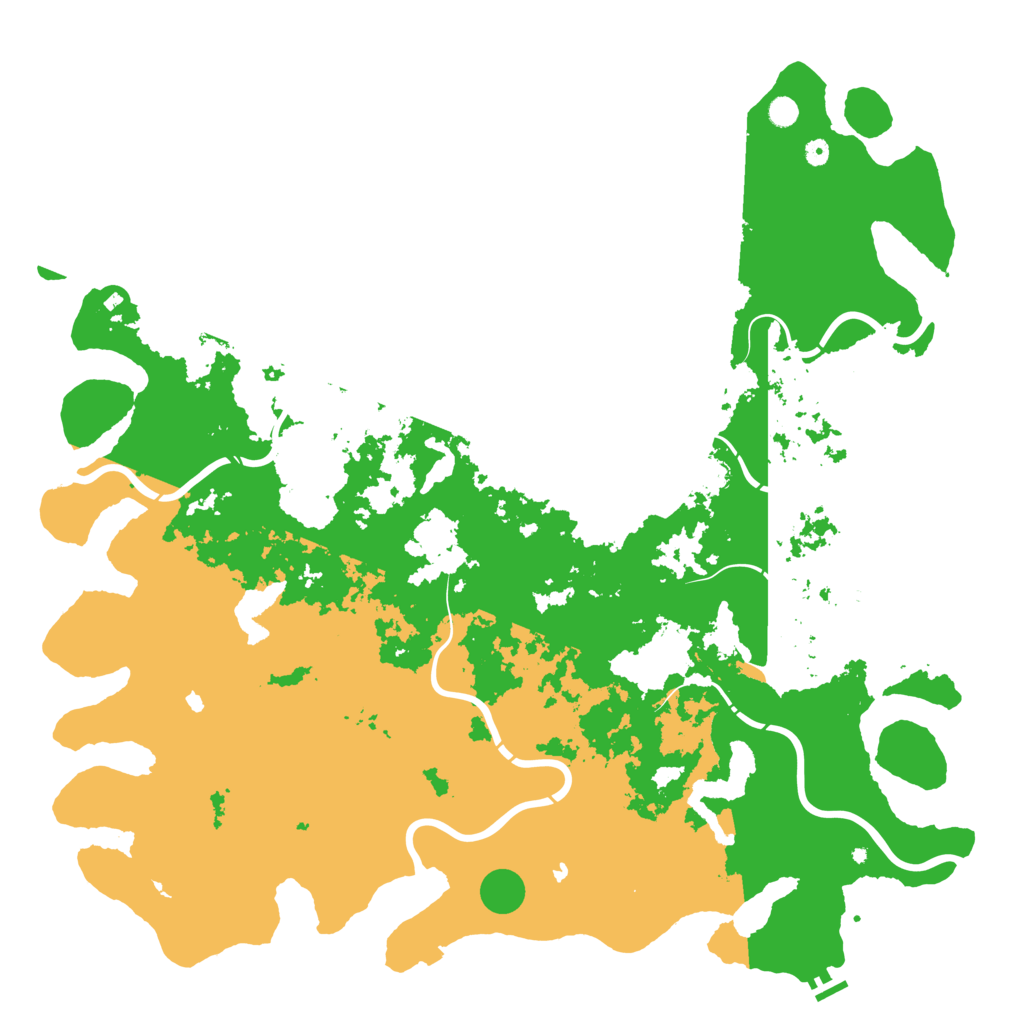 Biome Rust Map: Procedural Map, Size: 6000, Seed: 55469