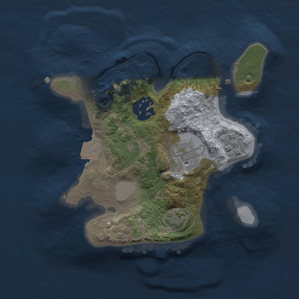 Rust Map: Procedural Map, Size: 2000, Seed: 1798569761, 5 Monuments