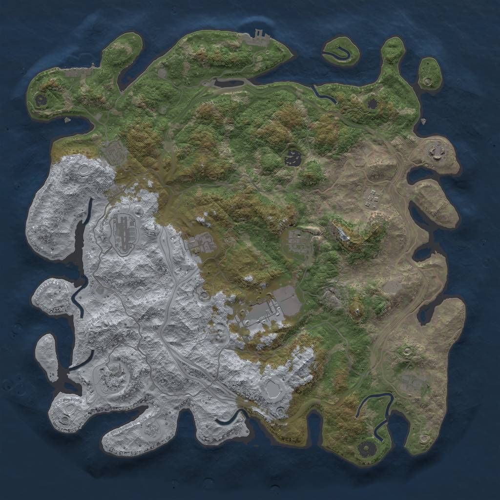 Rust Map: Procedural Map, Size: 4300, Seed: 18072022, 17 Monuments
