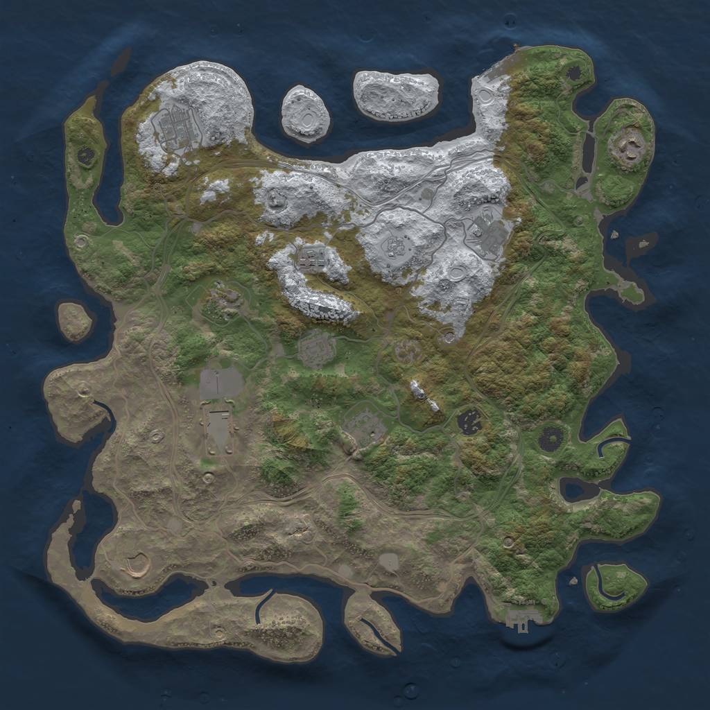 Rust Map: Procedural Map, Size: 4250, Seed: 1849459179, 19 Monuments