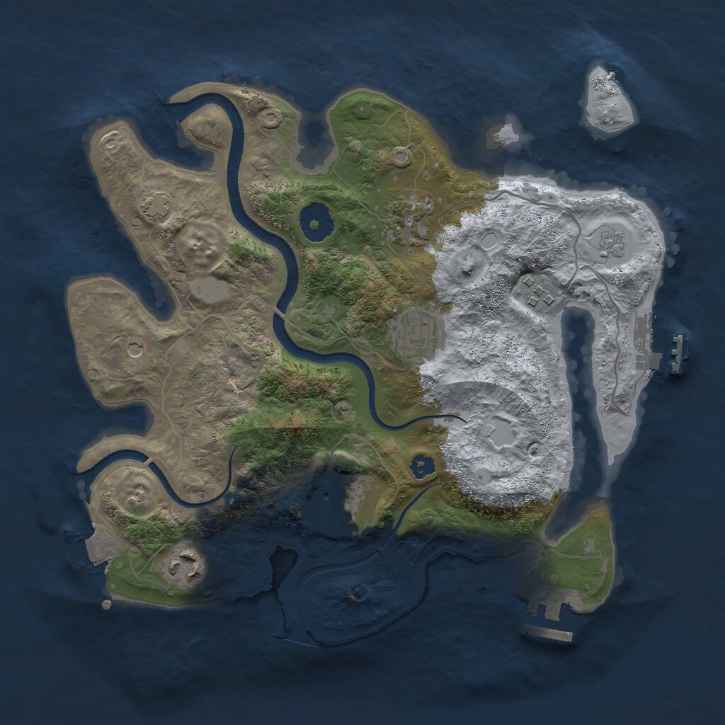 Rust Map: Procedural Map, Size: 3000, Seed: 20220708, 11 Monuments