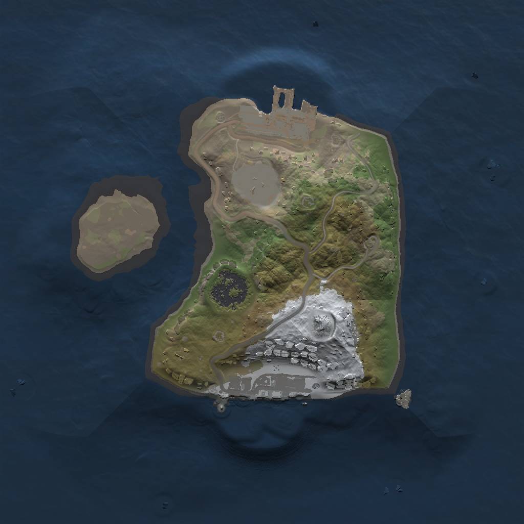 Rust Map: Procedural Map, Size: 1500, Seed: 1491791199, 6 Monuments