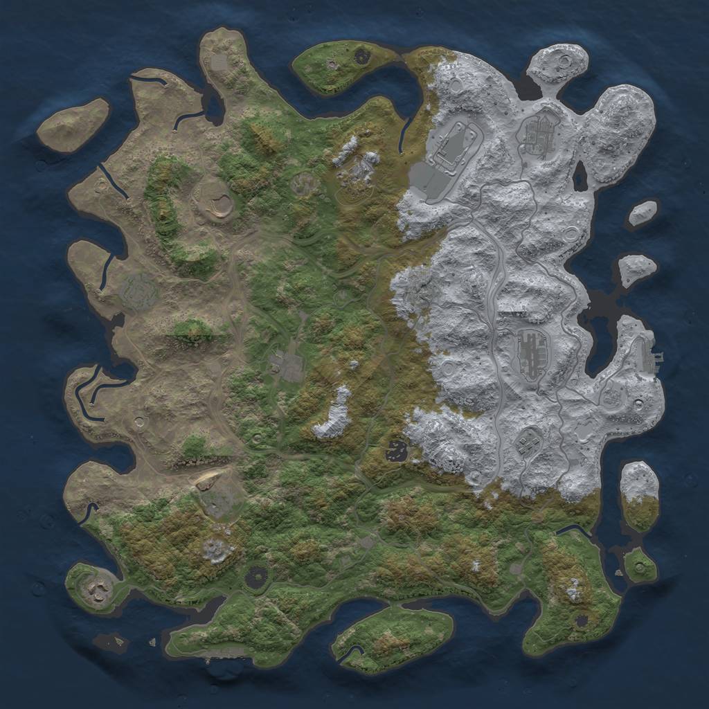 Rust Map: Procedural Map, Size: 4671, Seed: 346232457, 20 Monuments