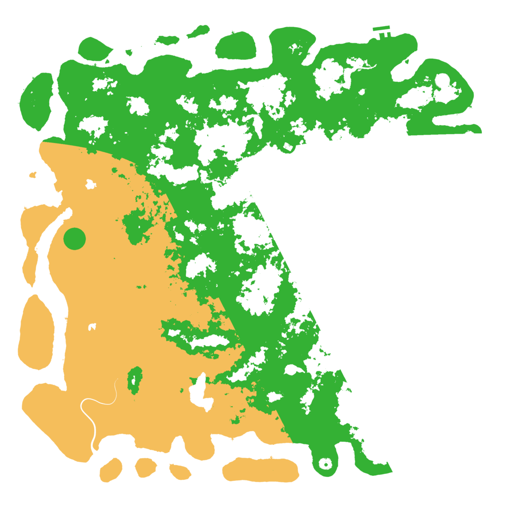 Biome Rust Map: Procedural Map, Size: 6000, Seed: 57213