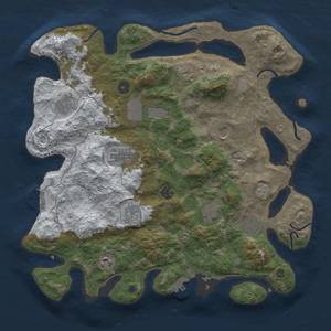 Thumbnail Rust Map: Procedural Map, Size: 4000, Seed: 1754392081, 20 Monuments