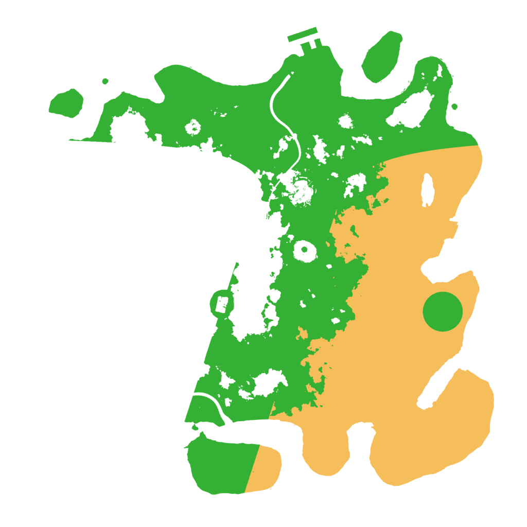 Biome Rust Map: Procedural Map, Size: 3500, Seed: 13653501