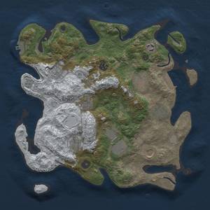 Thumbnail Rust Map: Procedural Map, Size: 3550, Seed: 660333857, 19 Monuments